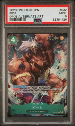 PSA 9 Graded – Pica OP05-032 Super Rare Parallel – One Piece Card Game (Japanese)