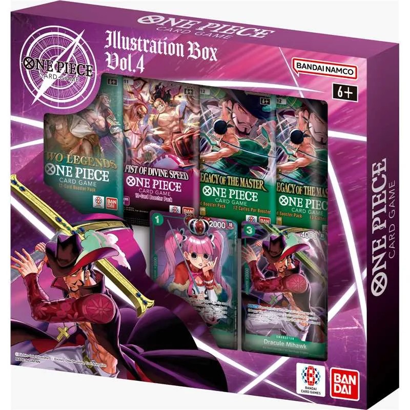 Illustration Box [IB-04] 4 Booster Packs + 2 Promo Cards – One Piece Card Game (English)